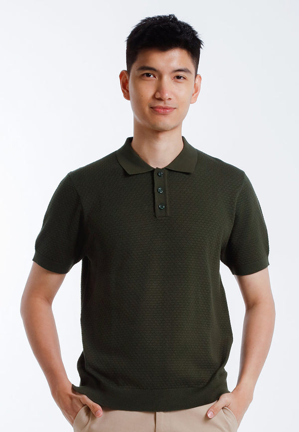 Alain Delon Baju Polo Lelaki | Alain Delon Mens Knits Polo Shirt Short Sleeve -16025003