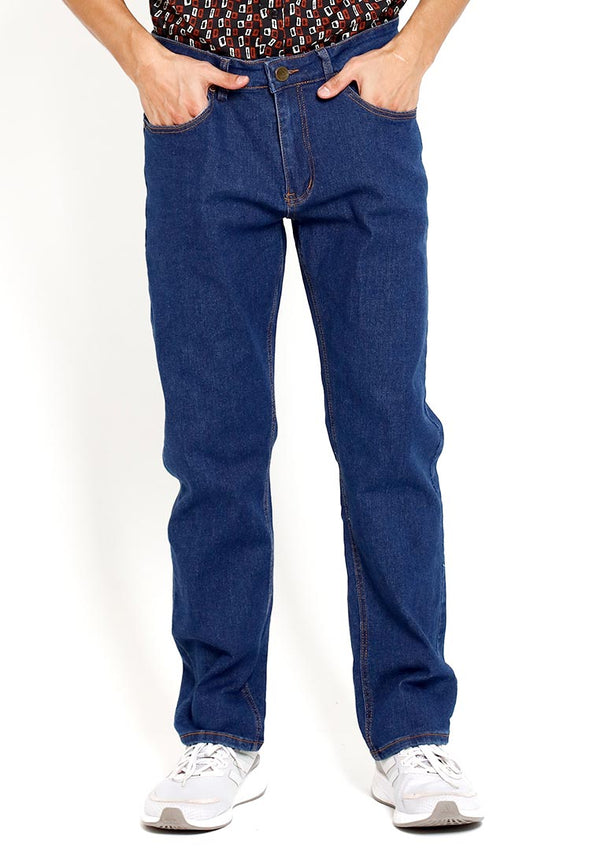 Forest Stretchable Regular  Straight Cut Denim Long Pants Men | Seluar Lelaki Panjang - 610227