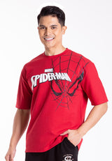 Forest x Marvel Spiderman Premium Weight Air-Cotton Oversized Round Neck Tee Family Tee Men / Kids - FA20006 / FAK20006