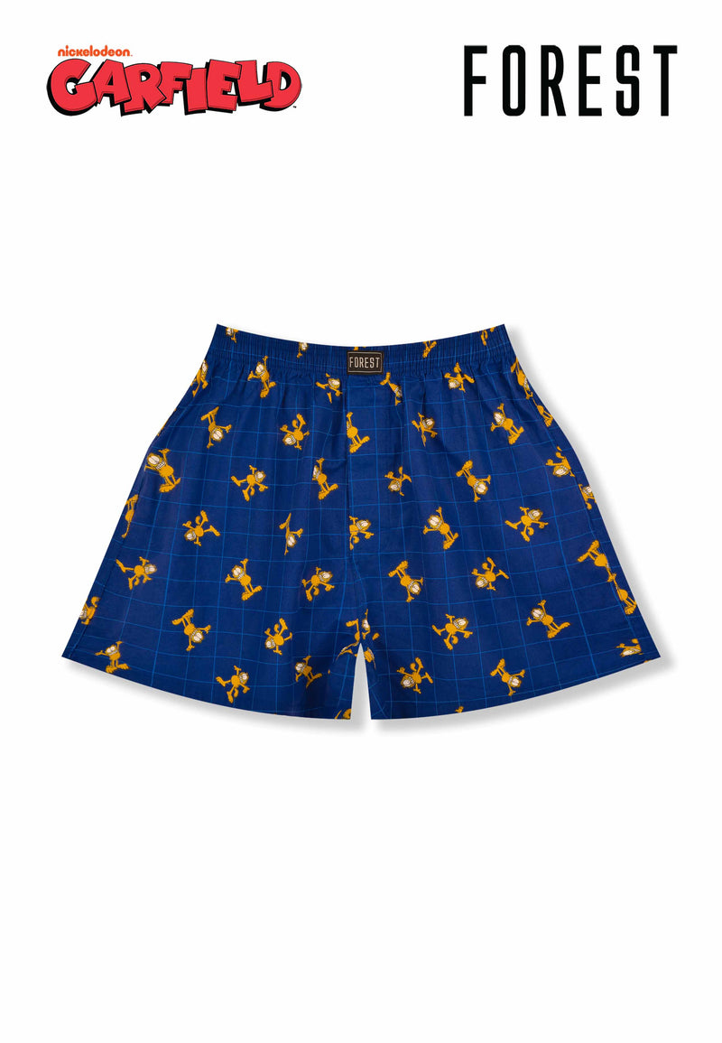 Forest Seluar Dalam Lelaki | (2 Pcs) Garfield Mens Woven Cotton Boxer Short Assorted Colours - GUD1031X