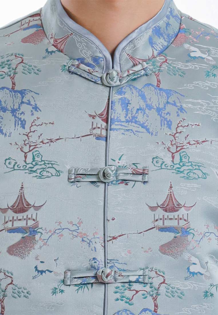 Byford CNY Tang Fu Lelaki | Byford Mens Tang Fu Jacquard Short Sleeve - 3426903Z