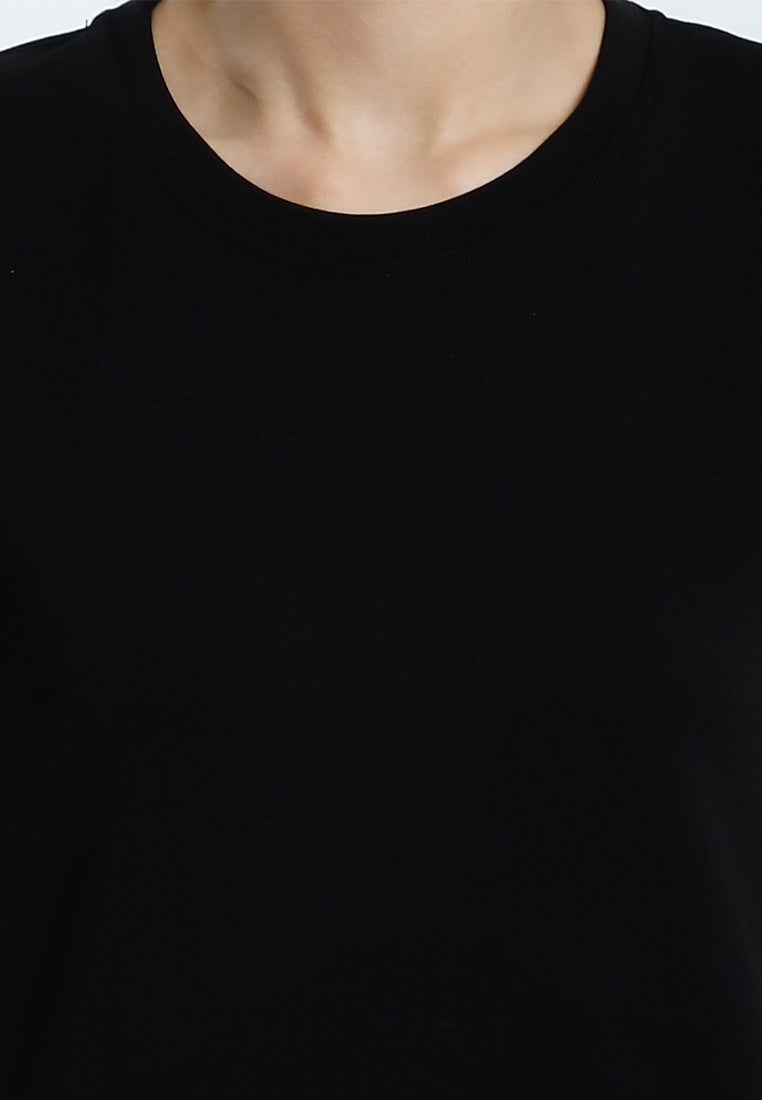 Forest Dress Perempuan | Forest Ladies Cotton Interlock Round Neck Women Casual Short Sleeve Dress - 880012