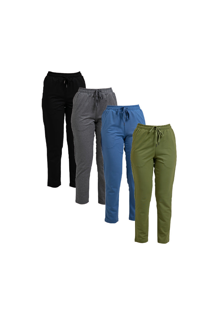 Forest Ladies Casual Polyester Elastic Waist Jogger Pants Women Casual Long Pants | Seluar Panjang Perempuan - 810542