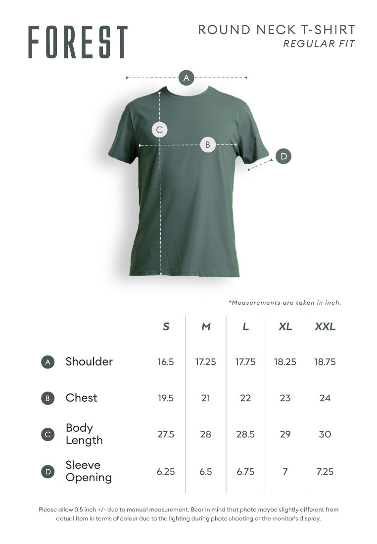 Forest Regular Fit Graphic Tee Crew Neck Short Sleeve T Shirt Men | Regular Fit T Shirt Men - 23935