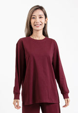 Forest Ladies Premium Cotton Loose Fit Long Sleeve Tee / Long Pants Comfy Lounge Wear - 822342 / 810485