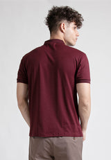 Forest Slim Fit Pattern Collar T Shirt Men Polo Tee | Baju T Shirt Lelaki - 23698