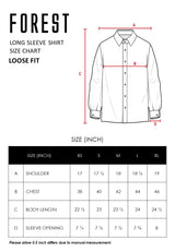 Forest Ladies Cotton Band Collar Striped Long Sleeve Shirt | Baju Kemeja Perempuan Lengan Panjang - 822360