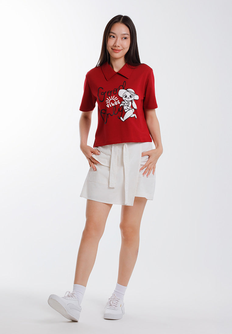 Forest T Shirt Perempuan/Budak | Forest x Disney Zootopia 2 Premium Cotton Cropped Women/Kids Tee - FW820157/FWK820157