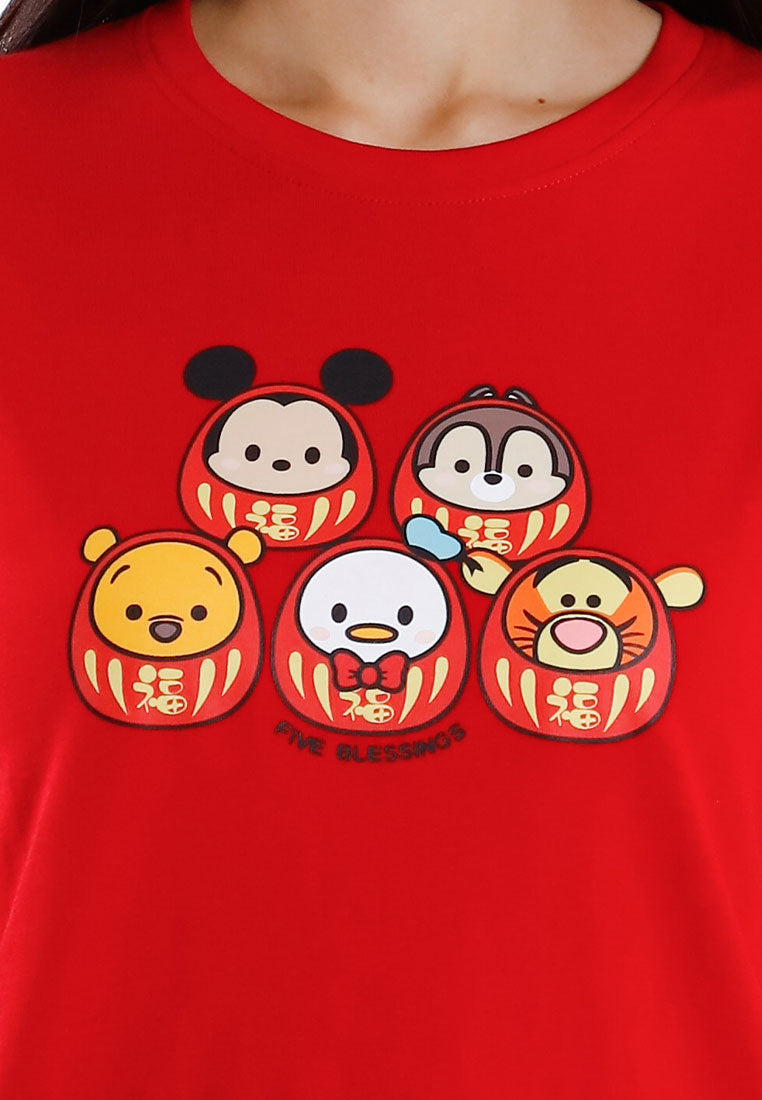 Forest x Disney Tsum Tsum Cotton Round Neck CNY Tee Ladies  - FW820111