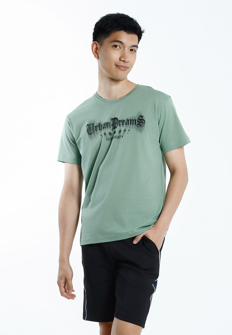 Forest T Shirt Lelaki | Forest Regular Fit Graphic Printed Round Neck Short Sleeve T Shirt Men - 24082