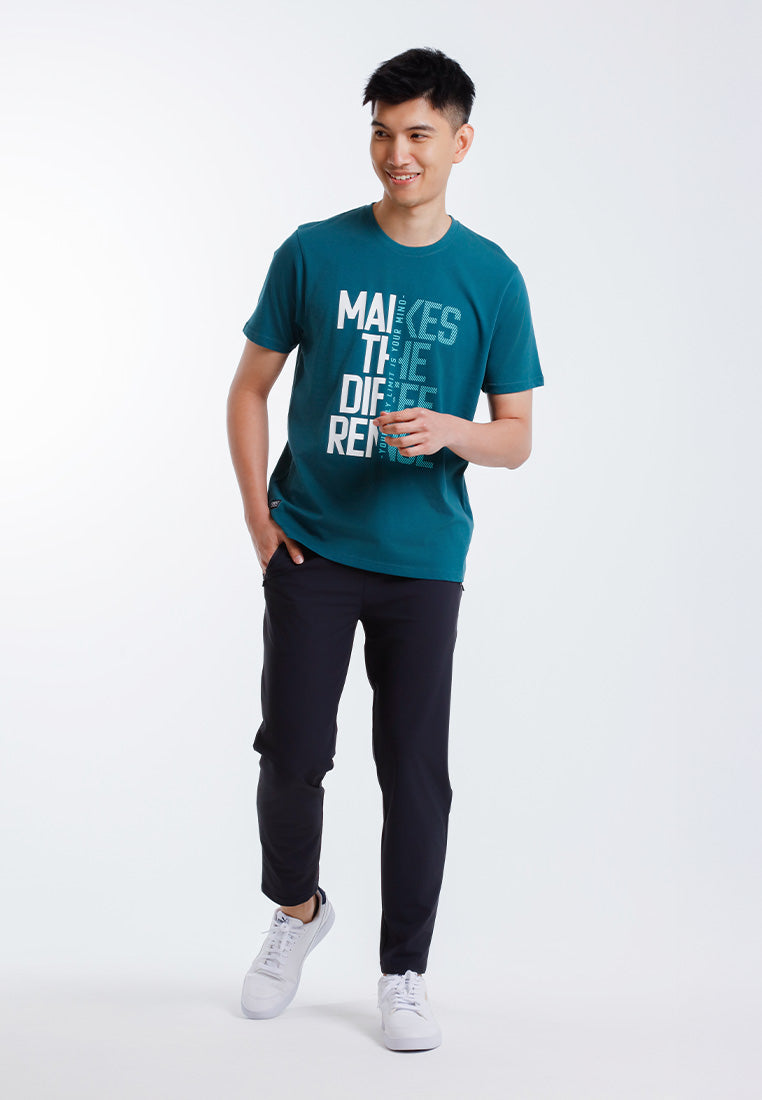 Forest T-shirt Lelaki | Forest Regular Fit Graphic Tee Crew Neck Short Sleeve T Shirt Men - 24057