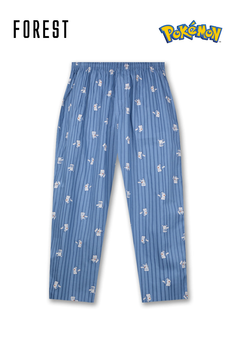 (1 Pc) Pokémon Unisex Woven Cotton Long Pants Pyjamas Selected Colours - PPU1036L