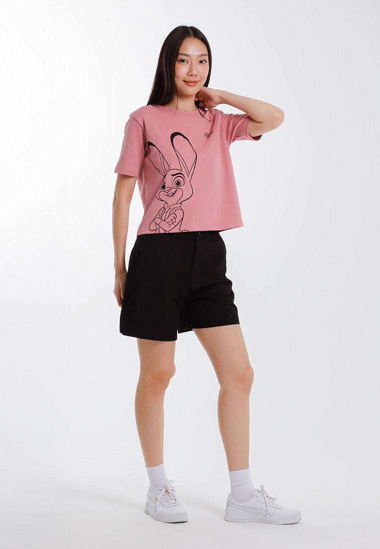 Forest T Shirt Perempuan/Budak | Forest x Disney Zootopia 2 Premium Cotton Cropped Women/Kids Tee - FW820155/FWK820155