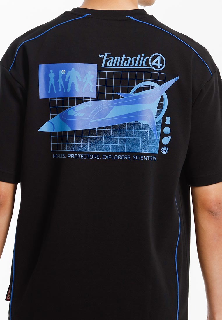 Forest Baju T Shirt Lelaki | Forest x Marvel Fantastic 4 Air-Cotton Oversized Heavy Weight Mens Tee - FA20026