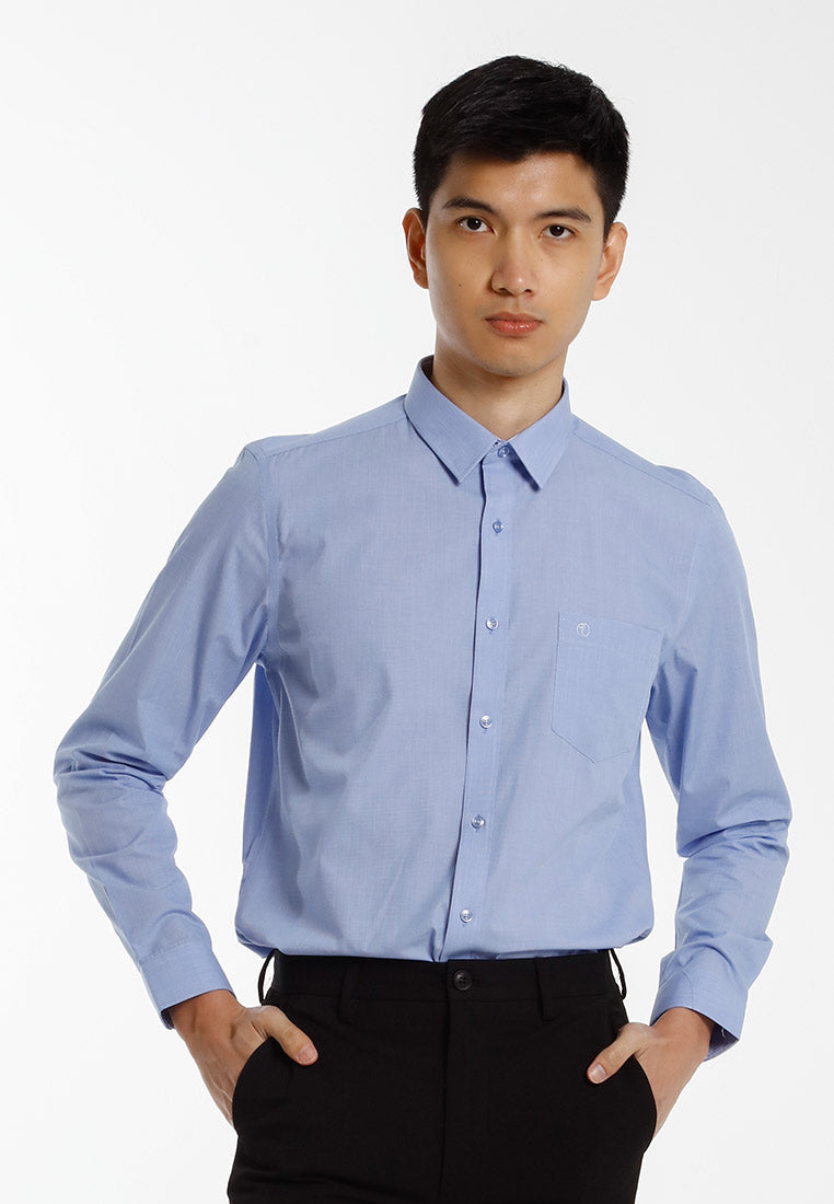 Alain Delon Baju Kemeja Lelaki | Alain Delon Long Sleeve Slim Fit Business Wear - 15018001C
