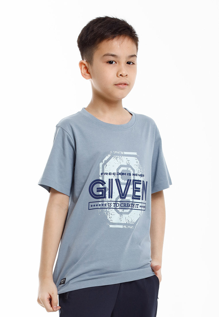 Forest Baju T Shirt Budak Lelaki | Forest Kids Regular Fit Graphic Tee Crew Neck Short Sleeve T Shirt Kids - FK20328