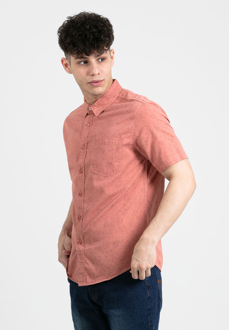 Forest Woven Full Print Short Sleeve Men Shirt | Baju Kemeja Lelaki - 621359