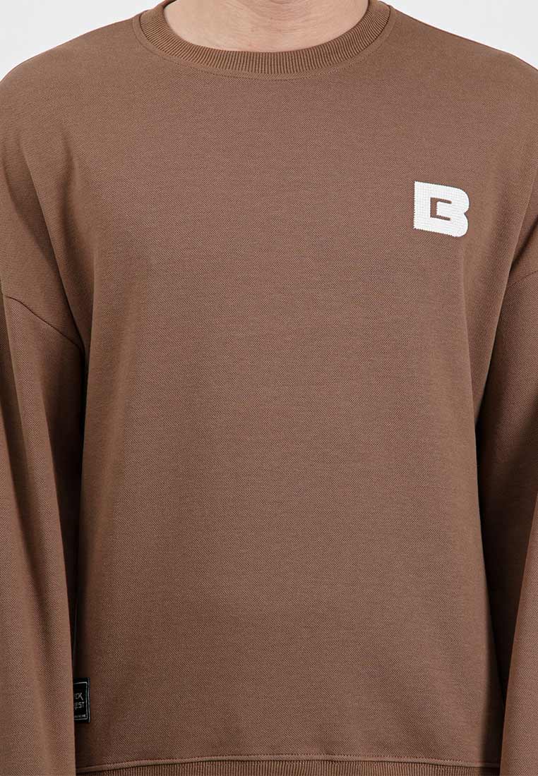 Forest Premium Weight Air-Cotton Drop shoulder Crew Neck Long Sleeve Men T Shirt | Baju T Shirt Lelaki - 621378