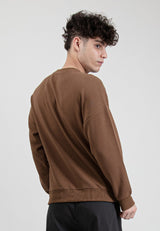 Forest Premium Weight Air-Cotton Drop shoulder Crew Neck Long Sleeve Men T Shirt | Baju T Shirt Lelakii - 621378