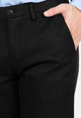 Byford Slim Fit Flat Front Cotton Pants - 3223003A