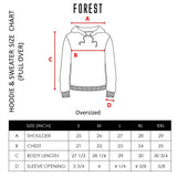 Forest Air-Cotton 260GSM Heavy Weight Cotton Oversized Hoodie Men Sweatshirt Jacket PullOver - 23900