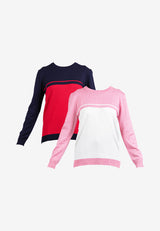 Forest Ladies Casual Basic Color Block Long Sleeve Knit Sweater | Baju Perempuan Lengan Panjang - 822339