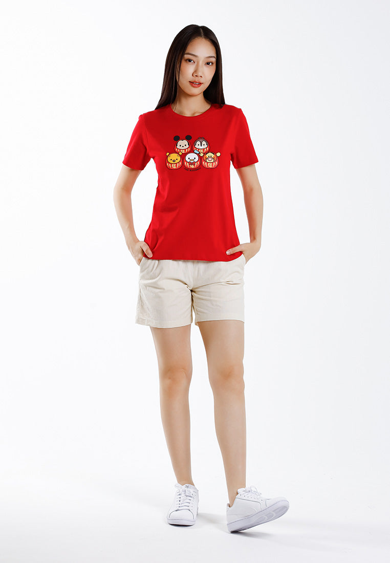 Forest x Disney Tsum Tsum Cotton Round Neck CNY Tee Ladies  - FW820111