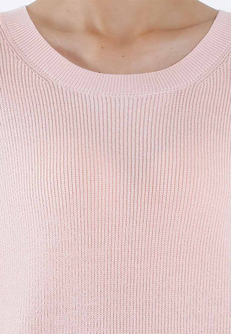 Forest Baju Perempuan | Forest Ladies Casual Plain Short Sleeve Knit Top - 822346