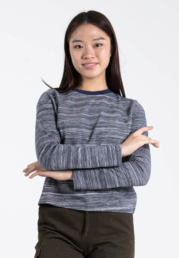 Forest Ladies Cotton Terry Long Sleeve Crop Top Women Crop T-Shirt | Baju Perempuan - 822406