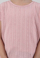 Forest Kids Girl Round Neck Short Sleeve Knit Top | Baju Budak Perempuan - FK820075