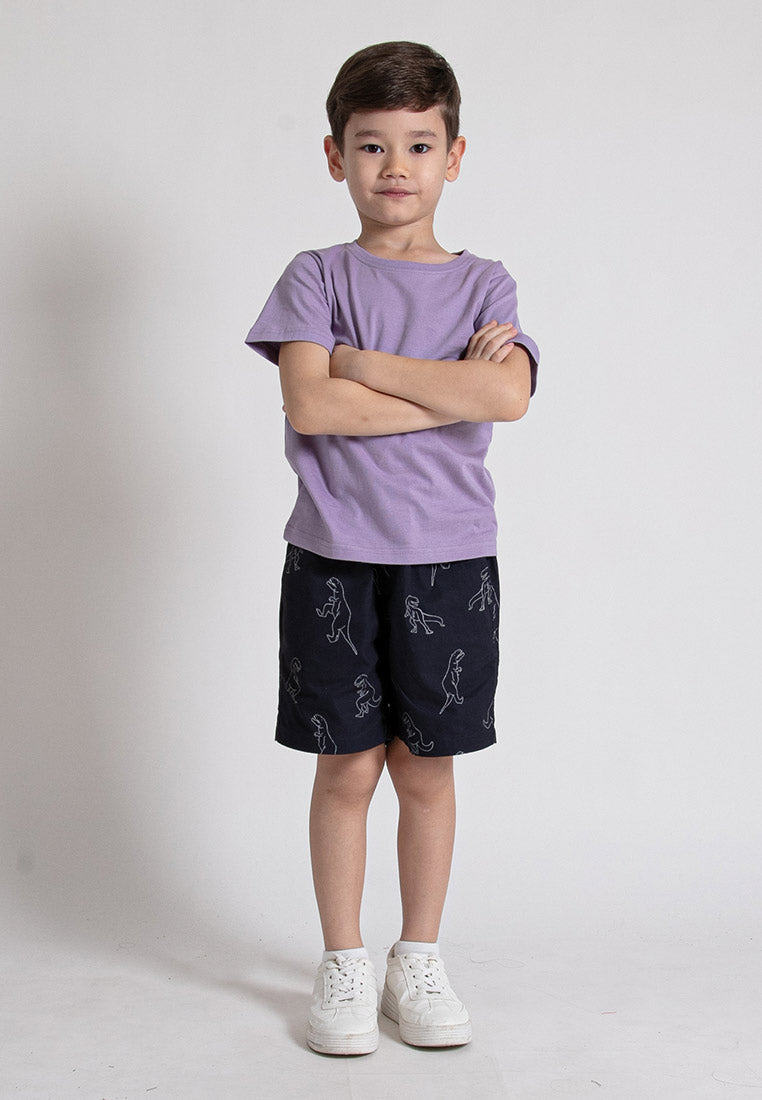 Forest Kids Unisex 100% Cotton Short Sleeve Plain Tee Boy Girl T Shirt Kids | Baju T shirt Budak - FK2052