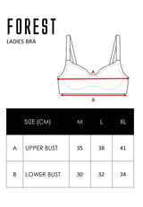 (1 PC) Forest Ladies Nylon Spandex Bra Selected Colours - FBD0018L