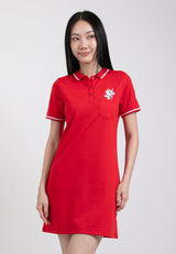 Forest Ladies Cotton Terry Short Sleeve Polo Dress Women Dress - 885056