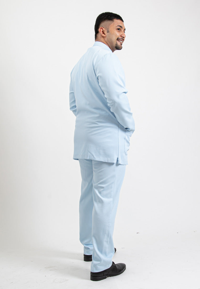 Forest x Hatta Dolmat Baju Melayu Cekak Musang Regular Fit - BM23766 -32LtBlue