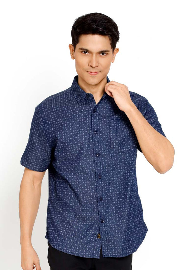 Forest Woven Full Printed Short Sleeve Men Shirt | Baju Kemeja Lelaki - 621411