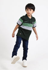 Forest Kids Soft Pique Cotton Colour Block Short Sleeve Cut & Sew T Shirt | T Shirt Budak Lelaki - FK20200