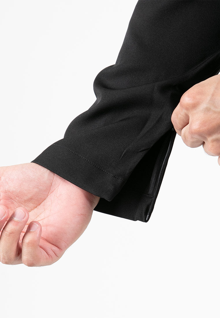 Forest x Hatta Dolmat Baju Melayu Cekak Musang Regular Fit  - BM23766 -01Black