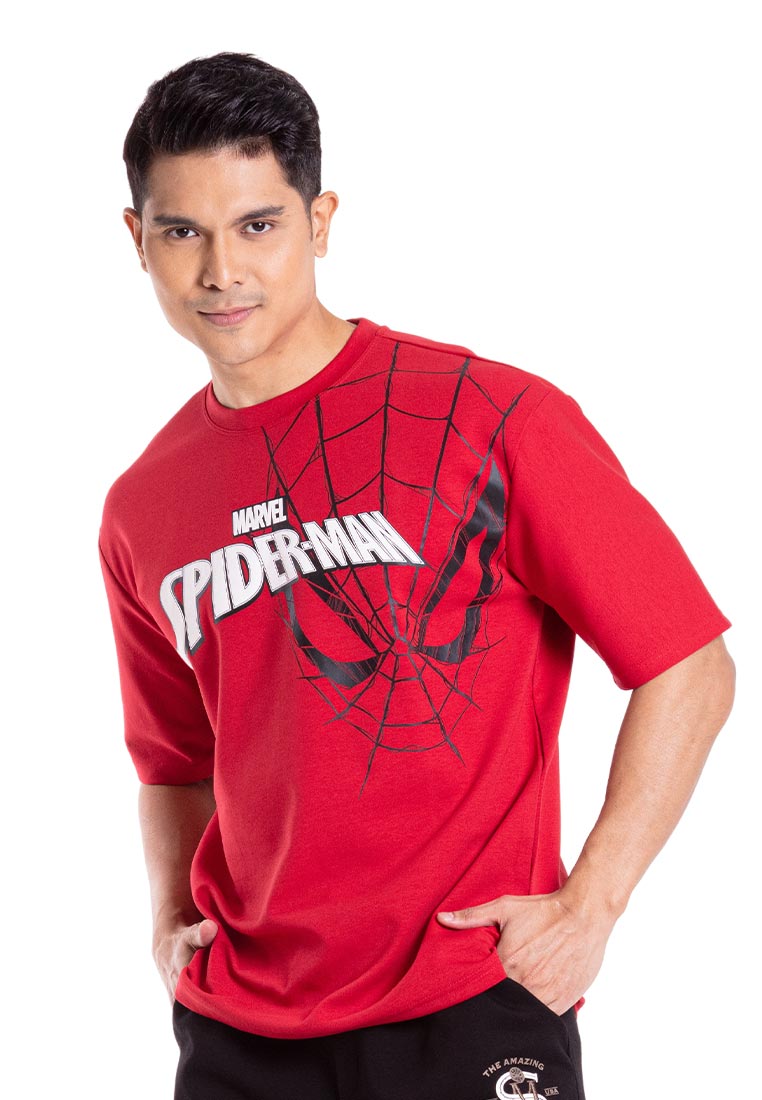 Forest x Marvel Spiderman Premium Weight Air-Cotton Oversized Round Neck Tee Family Tee Men / Kids - FA20006 / FAK20006