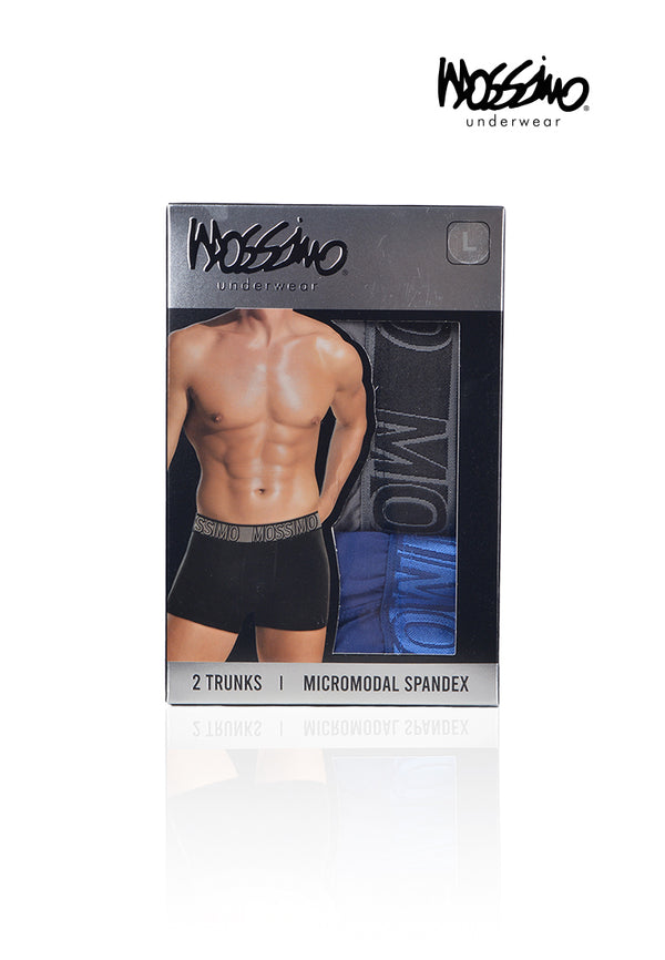 (2 Pcs) Mossimo Mens Micro Modal Spandex Shorty Brief Underwear Assorted Colours - MUB1047S