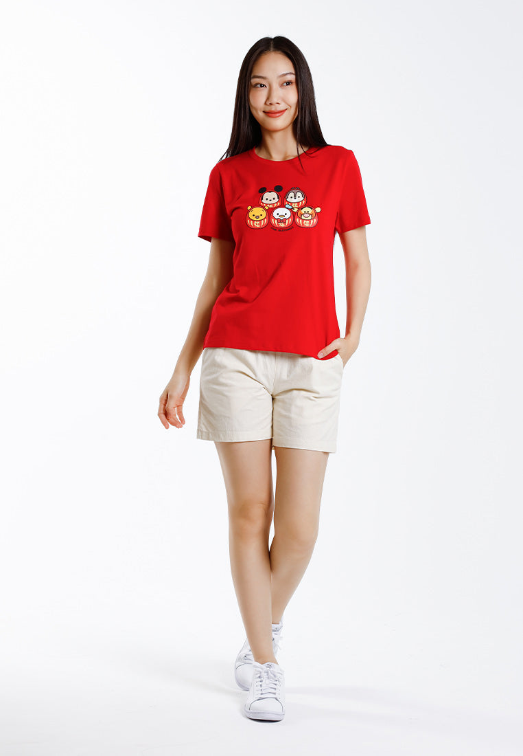 Forest x Disney Tsum Tsum Cotton Round Neck CNY Tee Ladies  - FW820111