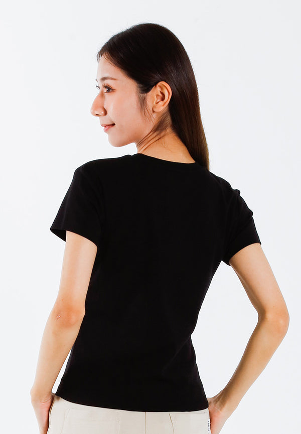 Forest Ladies Premium Cotton Stretchable Round Neck Tee | Baju T Shirt Perempuan - 822436