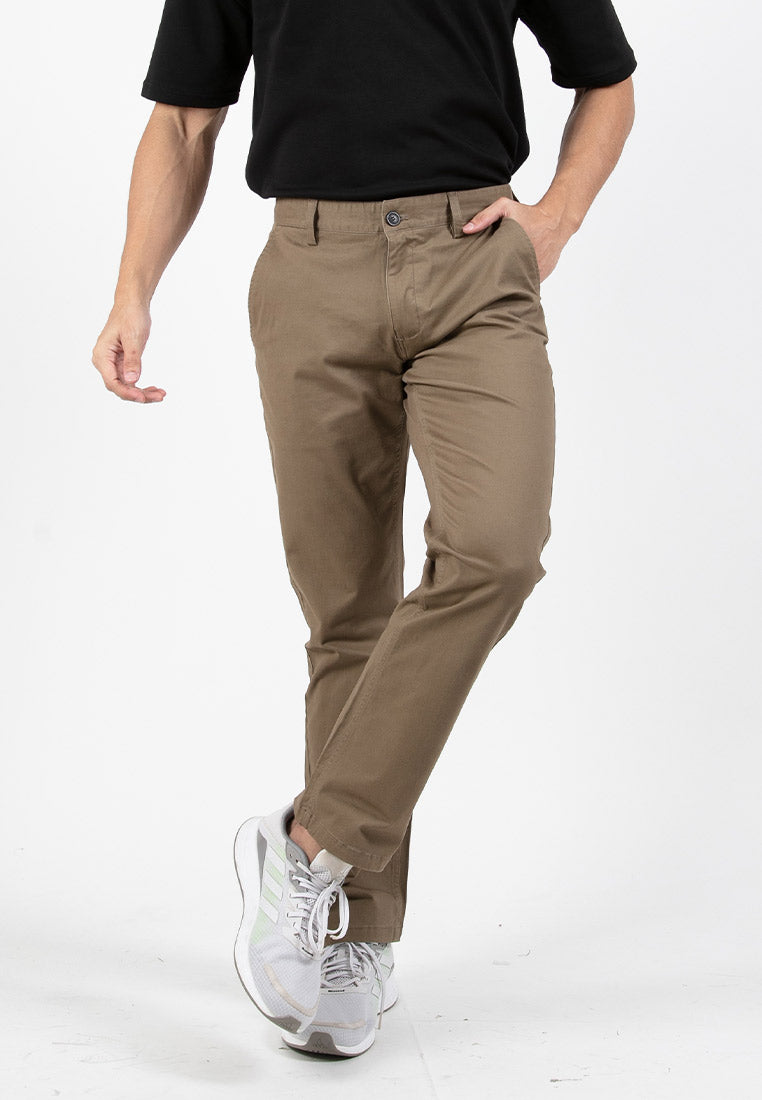 Forest Stretchable Chino Pants Trousers Straight Cut Pant Men Cotton Long Pants | Seluar Lelaki - 610217