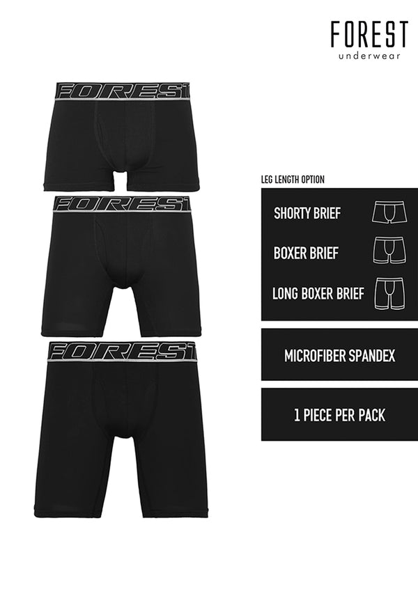 (1 Pc) Forest Mens Microfibre Spandex Shorty/Boxer/Long Brief  - OUF0005S/OUF0006BB/OUF0007LB