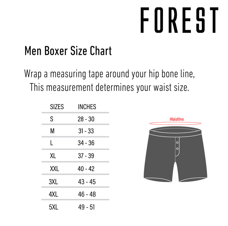 Forest Seluar Dalam Lelaki | (1pc) Forest Underwear 100% Cotton Boxer Short-OUF0001X / OUF0003X (PLUS SIZE)