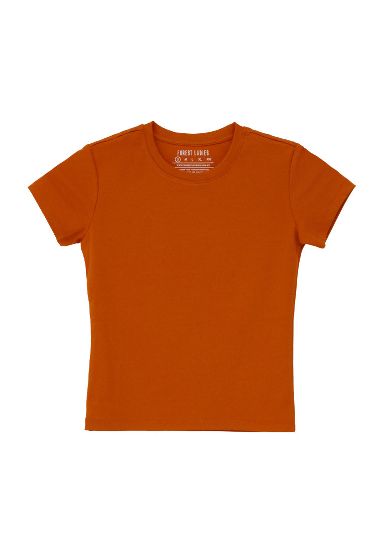 Forest Ladies Premium Cotton Stretchable Round Neck Tee | Baju T Shirt Perempuan - 822436
