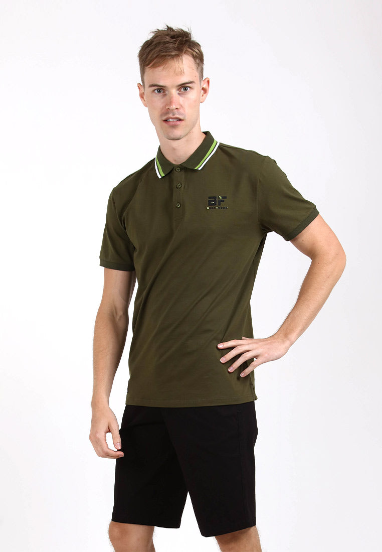 Forest Premium Weight Cotton Stretchable Polo T Shirt Men Slim Fit Collar Tee | Baju T Shirt Lelaki - 621197