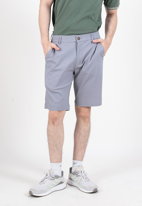 Forest Stretchable Cotton Elastic Waist Regular Cut Men Short Bermuda | Seluar Lelaki - 670216