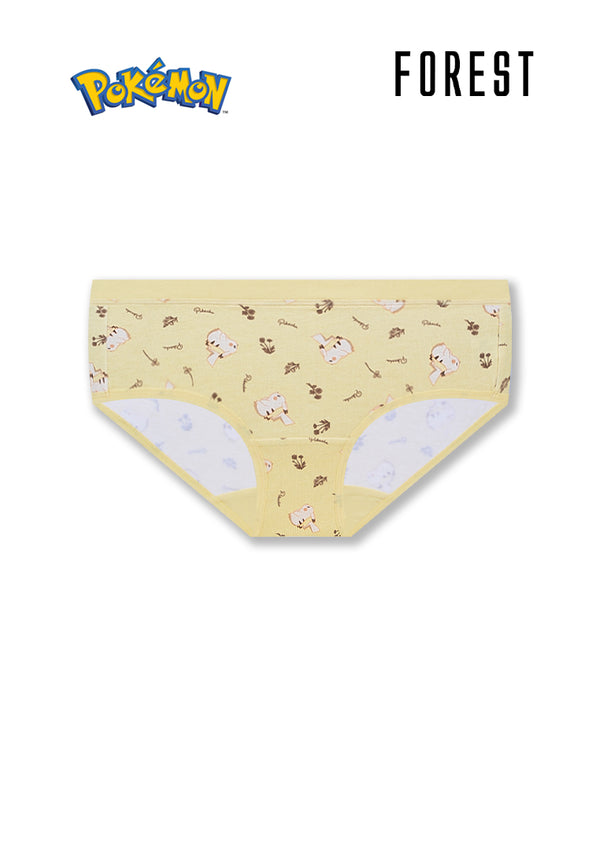 (3 Pcs) Pokémon Ladies Cotton Spandex Midi Panties Assorted Colours - PLD1059D