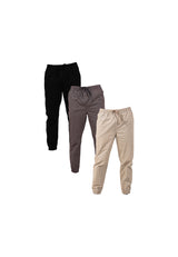 Forest 100% Cotton Twill Plus Size Jogger Cuffed elasticated hems Long Pants - PL610213