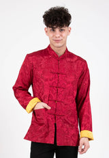 Alain Delon Chinese New Year Tang Suit Samfu Traditional Long Sleeve (Reversible Two Colours) - 15523022